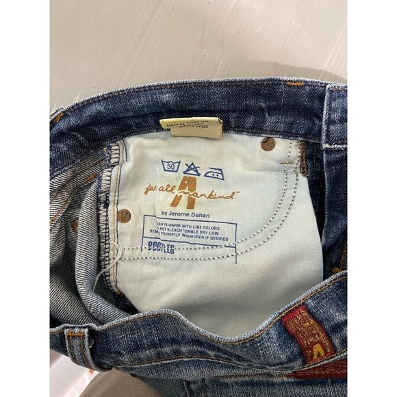 7 For All Mankind Women 29 Blue Denim Boot Cut Pockets Medium Wash 29x32. - Picture 7 of 7